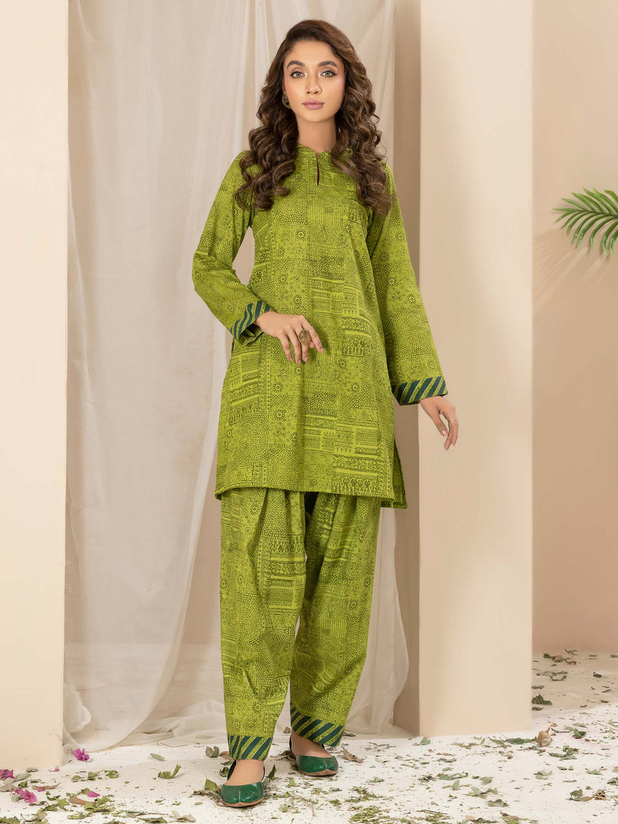 Limelight Winter Unstitched Printed Khaddar Single Shirt U2509 Green
