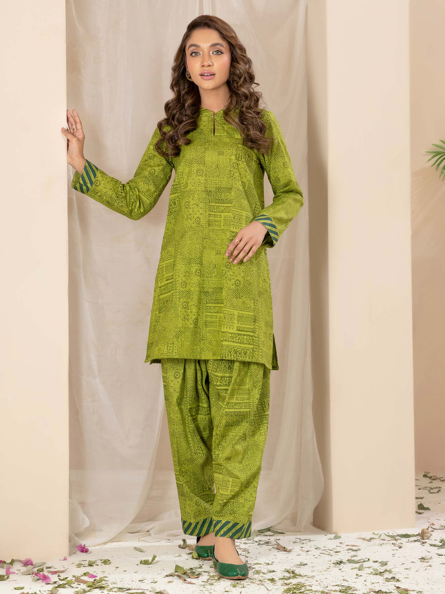 Limelight Winter Unstitched Printed Khaddar Single Shirt U2509 Green