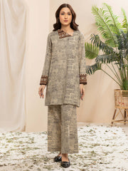 Limelight Winter Unstitched Printed Khaddar Single Shirt U2509 Off White