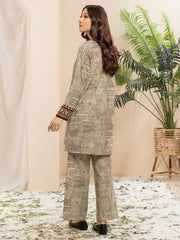Limelight Winter Unstitched Printed Khaddar Single Shirt U2509 Off White
