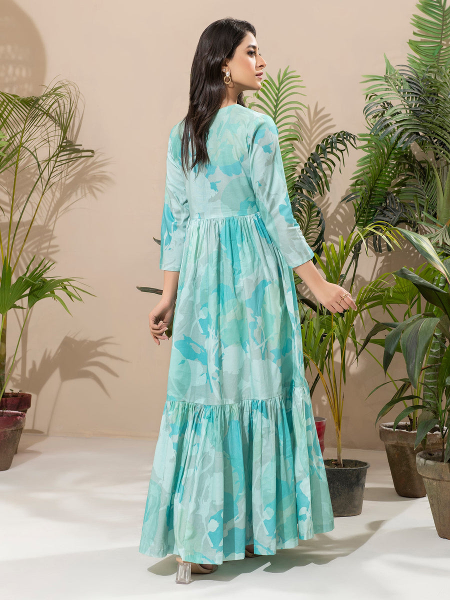 Limelight Winter Unstitched Printed Khaddar Single Shirt U2510 Ferozi