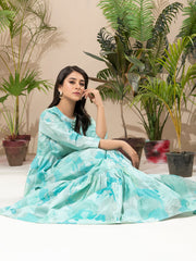 Limelight Winter Unstitched Printed Khaddar Single Shirt U2510 Ferozi