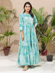Limelight Winter Unstitched Printed Khaddar Single Shirt U2510 Ferozi