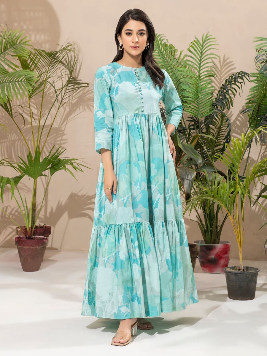 Limelight Winter Unstitched Printed Khaddar Single Shirt U2510 Ferozi