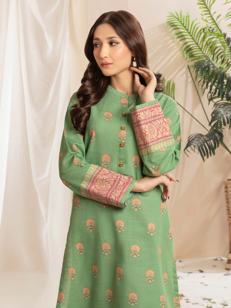 Limelight Winter Unstitched Printed Khaddar Single Shirt U2516 Green