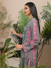 Limelight Winter Unstitched Printed Linen Single Shirt U2527 Grey