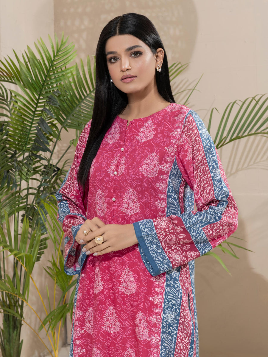 Limelight Winter Unstitched Printed Linen Single Shirt U2527 Pink