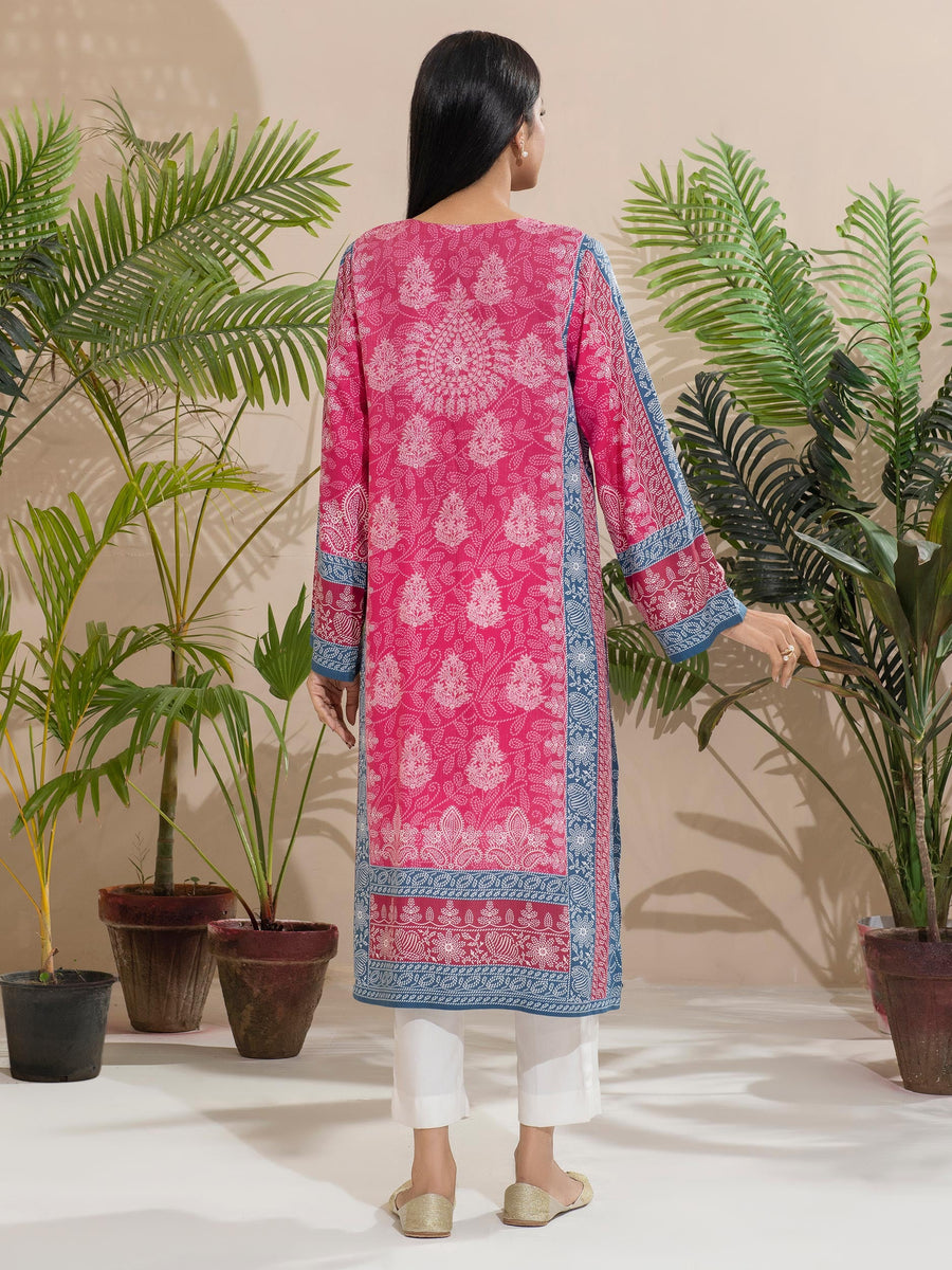 Limelight Winter Unstitched Printed Linen Single Shirt U2527 Pink