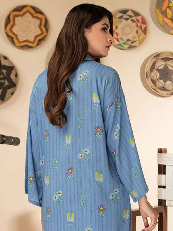 LimeLight Summer Unstitched Printed Lawn 1 Piece Shirt U2543 Blue