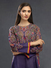 LimeLight Summer Unstitched Printed Lawn 1 Piece Shirt U2550 Purple
