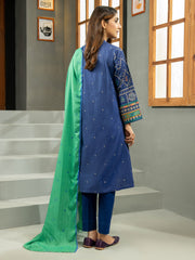 Limelight Winter Unstitched Printed Khaddar 3Pc Suit U2559 Blue