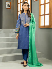 Limelight Winter Unstitched Printed Khaddar 3Pc Suit U2559 Blue
