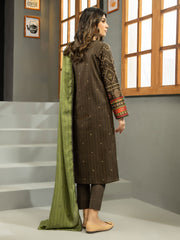 Limelight Winter Unstitched Printed Khaddar 3Pc Suit U2559 Brown