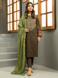 Limelight Winter Unstitched Printed Khaddar 3Pc Suit U2559 Brown