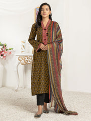LimeLight Summer Unstitched Printed Lawn 2 Piece Suit U2569 Olive Green
