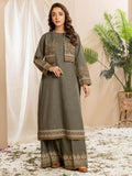 Limelight Winter Unstitched Printed Khaddar 2Pc Suit U2570 Army Green