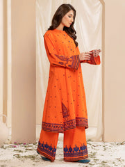 Limelight Winter Unstitched Printed Khaddar 2Pc Suit U2570 Orange
