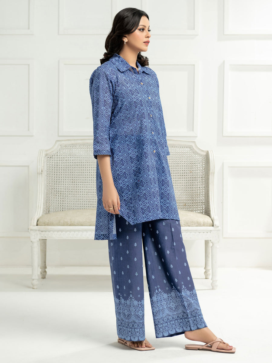 LimeLight Vol-03 Summer Unstitched Printed Lawn 2Pc Suit U2574 Blue