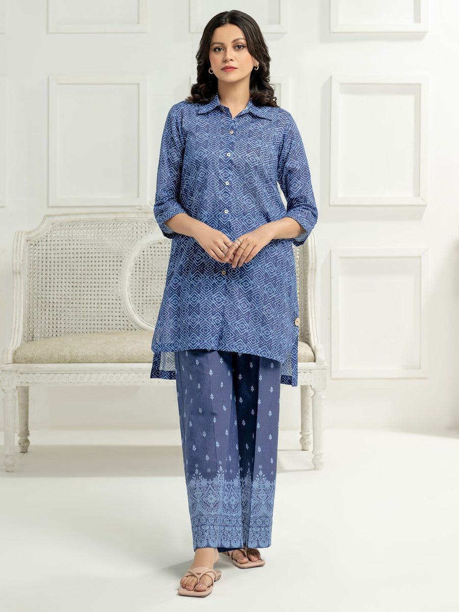 LimeLight Vol-03 Summer Unstitched Printed Lawn 2Pc Suit U2574 Blue