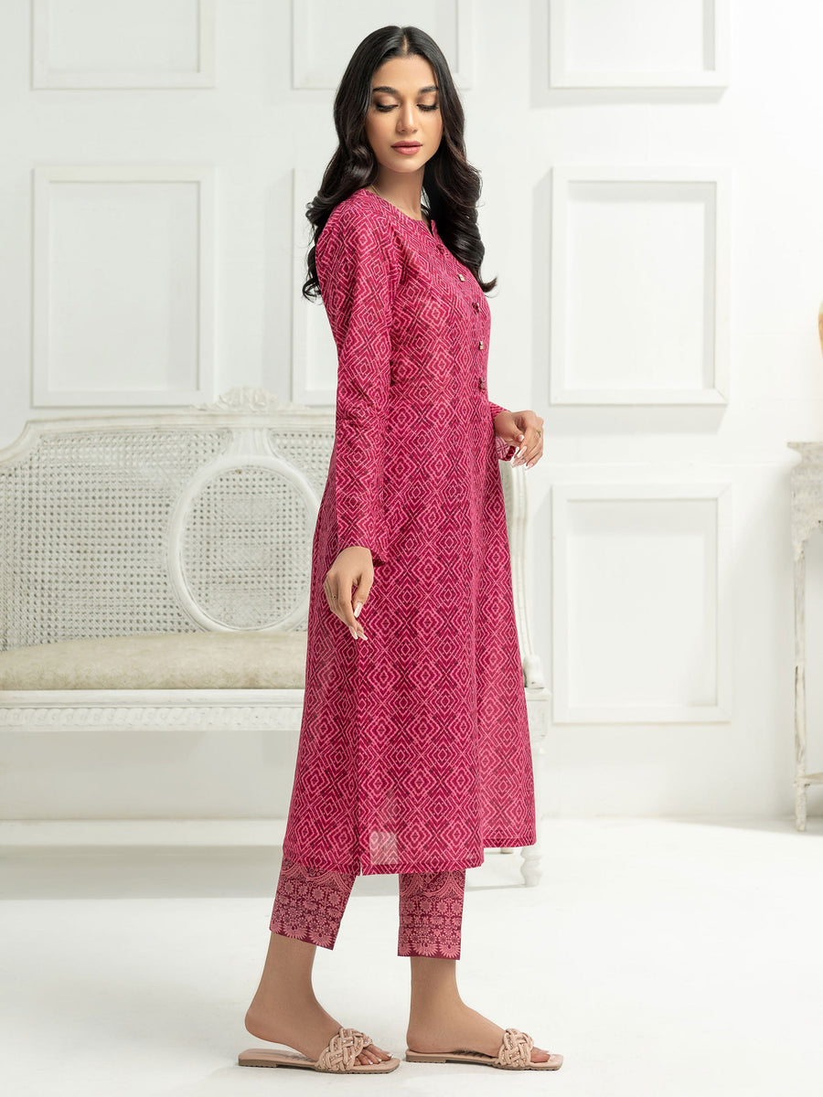 LimeLight Vol-03 Summer Unstitched Printed Lawn 2Pc Suit U2574 Red