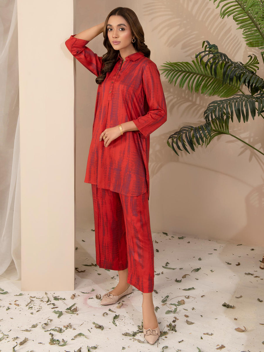 Limelight Winter Unstitched Printed Linen Single Shirt U2593 Rust