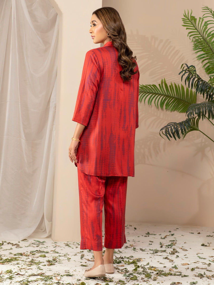 Limelight Winter Unstitched Printed Linen Single Shirt U2593 Rust