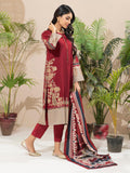 Limelight Winter Unstitched Printed Khaddar 3Pc Suit U2609 Red