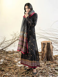 Limelight Winter Unstitched Printed Khaddar 3Pc Suit U2623 Black