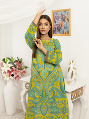 LimeLight Summer Unstitched Printed Lawn 2 Piece Suit U2627 Green