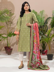 Limelight Winter Unstitched Printed Khaddar 2Pc Suit U2659 Green