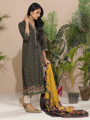Limelight Winter Unstitched Printed Khaddar 2Pc Suit U2659 Grey