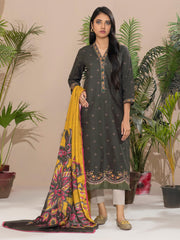 Limelight Winter Unstitched Printed Khaddar 2Pc Suit U2659 Grey