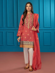 LimeLight Vol-03 Summer Unstitched Printed Lawn 2Pc Suit U2660 Coral