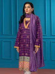 LimeLight Vol-03 Summer Unstitched Printed Lawn 2Pc Suit U2660 Purple