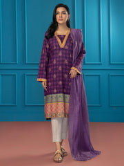 LimeLight Vol-03 Summer Unstitched Printed Lawn 2Pc Suit U2660 Purple