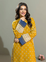 Limelight Winter Unstitched Printed Khaddar 2Pc Suit U2671 Mustard
