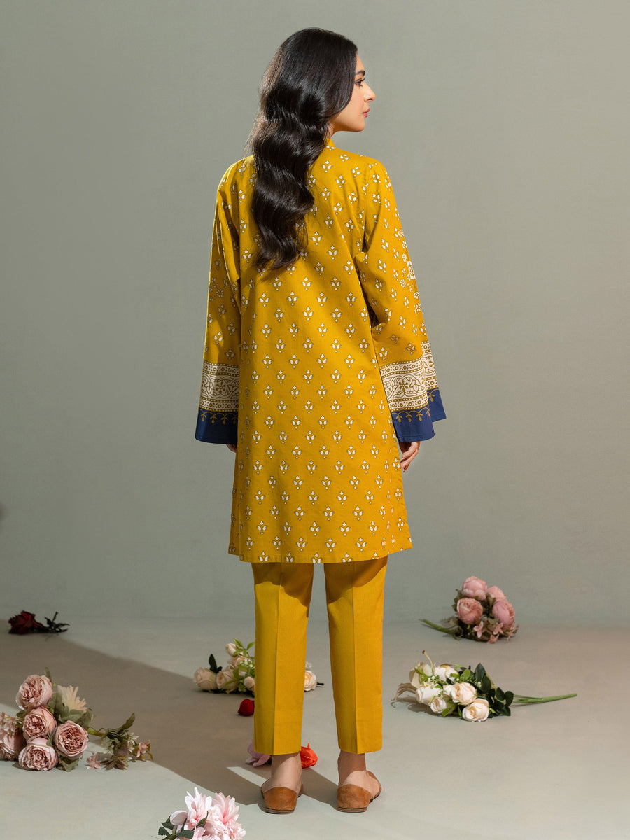 Limelight Winter Unstitched Printed Khaddar 2Pc Suit U2671 Mustard