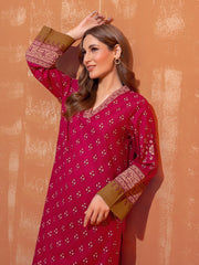 Limelight Winter Unstitched Printed Khaddar 2Pc Suit U2671 Pink