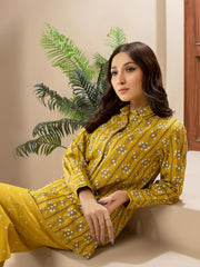 Limelight Winter Unstitched Printed Khaddar 2Pc Suit U2672 Lemon