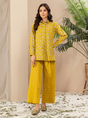 Limelight Winter Unstitched Printed Khaddar 2Pc Suit U2672 Lemon