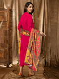 Limelight Winter Unstitched Printed Khaddar 3Pc Suit U2675 Pink