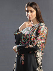 LimeLight Vol-03 Summer Unstitched Printed Lawn 1Pc Shirt U2763 Black
