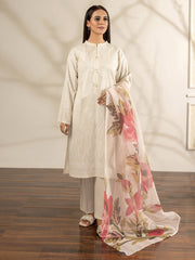 Limelight Summer Unstitched Printed Lawn 3Pc Suit U2770 Off White