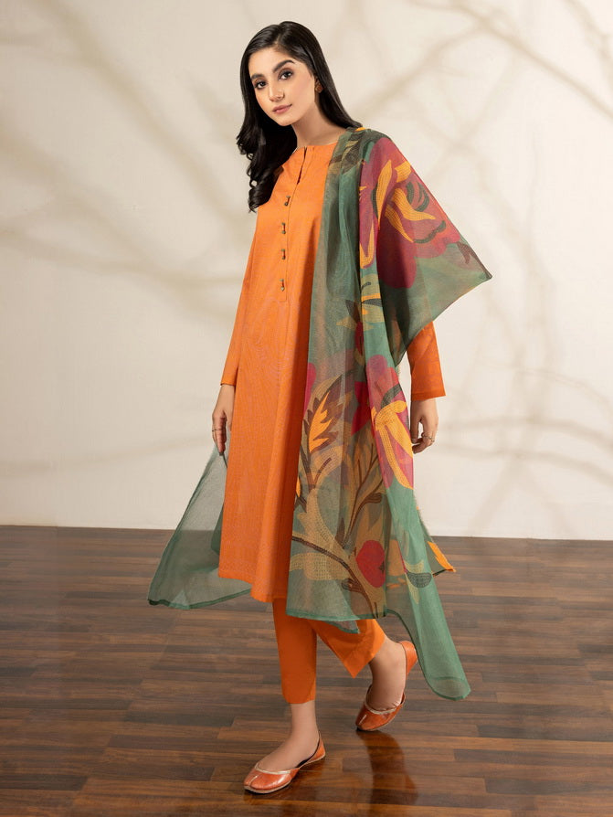 Limelight Summer Unstitched Printed Lawn 3Pc Suit U2770 Orange