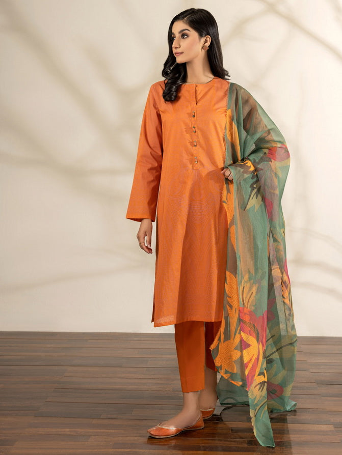 Limelight Summer Unstitched Printed Lawn 3Pc Suit U2770 Orange