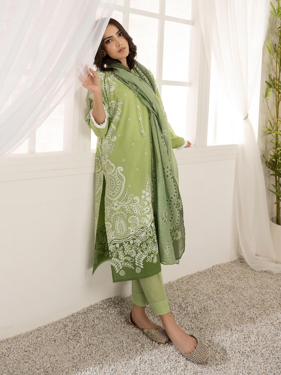 LimeLight Vol-03 Summer Unstitched Printed Lawn 2Pc Suit U2778 Green