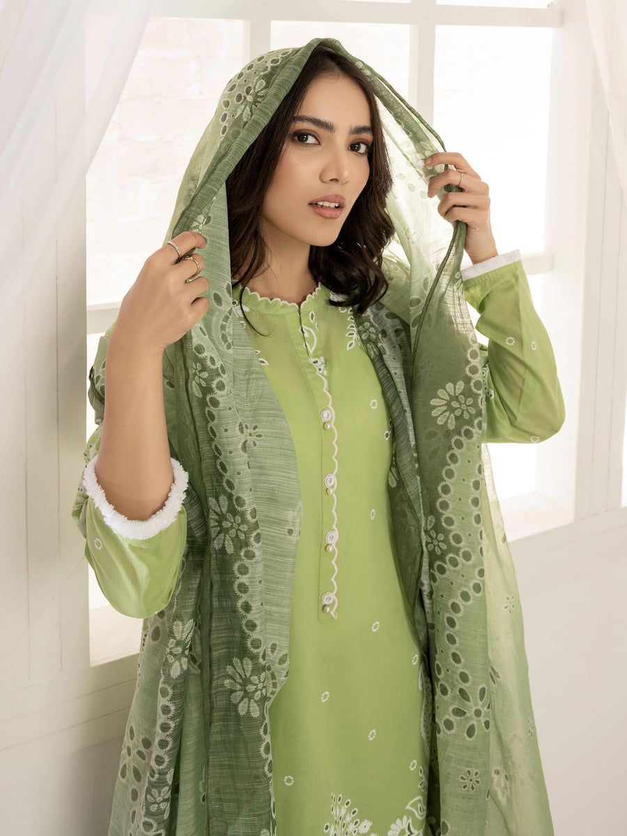 LimeLight Vol-03 Summer Unstitched Printed Lawn 2Pc Suit U2778 Green