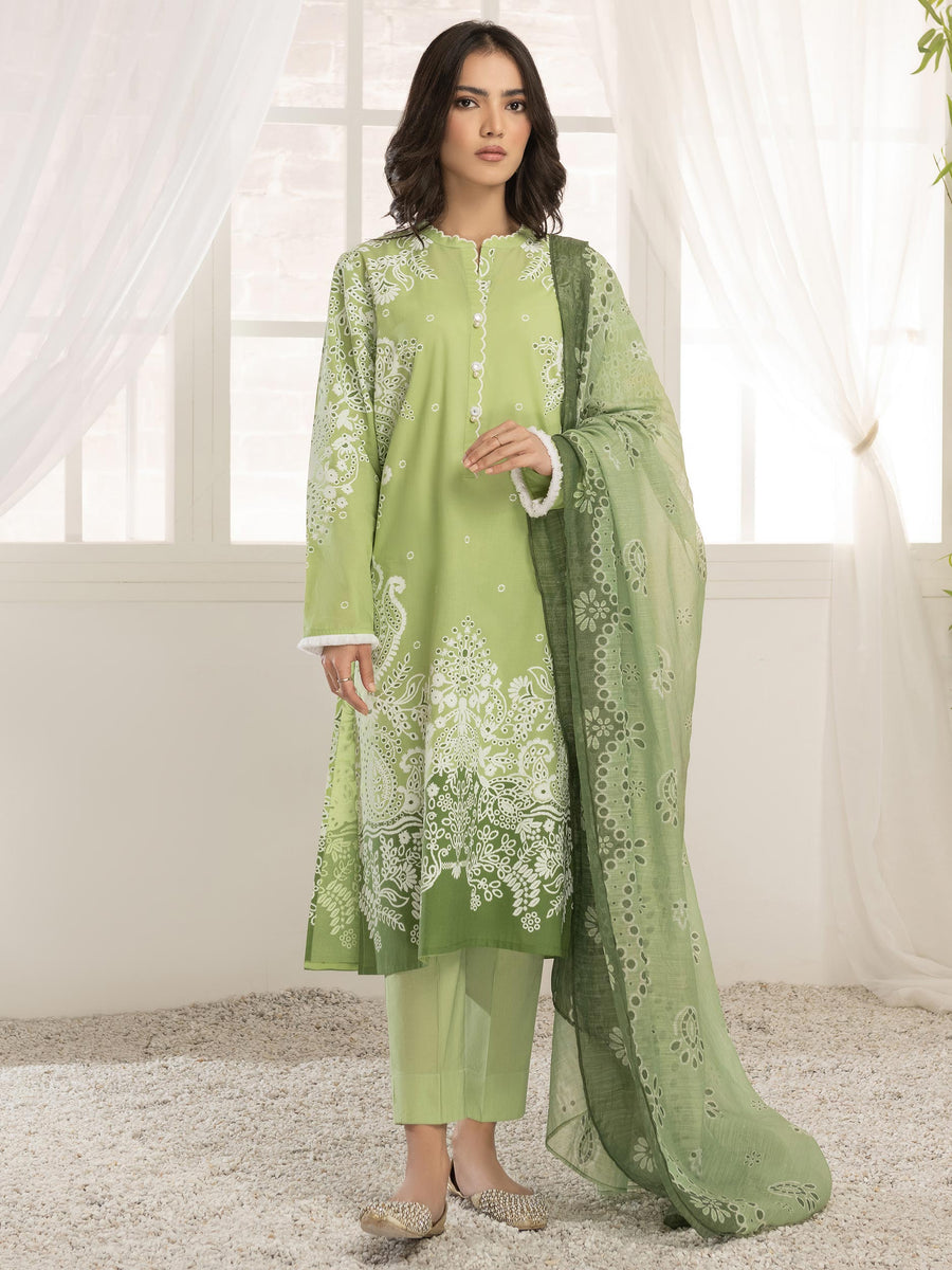 LimeLight Vol-03 Summer Unstitched Printed Lawn 2Pc Suit U2778 Green
