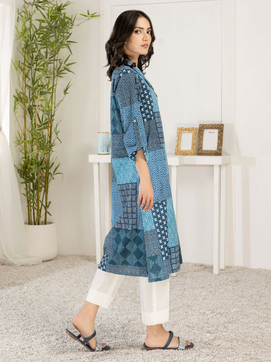 LimeLight Summer Unstitched Printed Lawn 1 Piece Shirt U2782 Blue