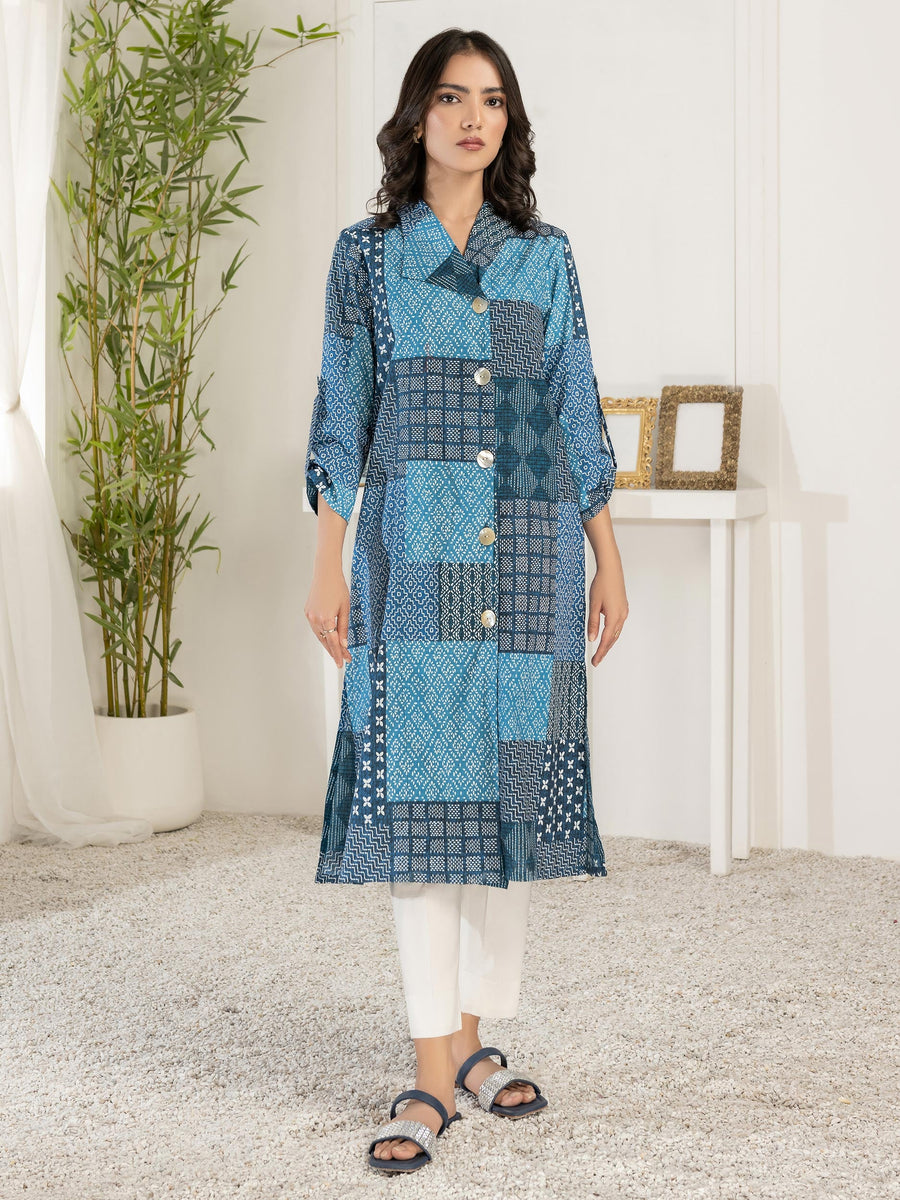 LimeLight Summer Unstitched Printed Lawn 1 Piece Shirt U2782 Blue